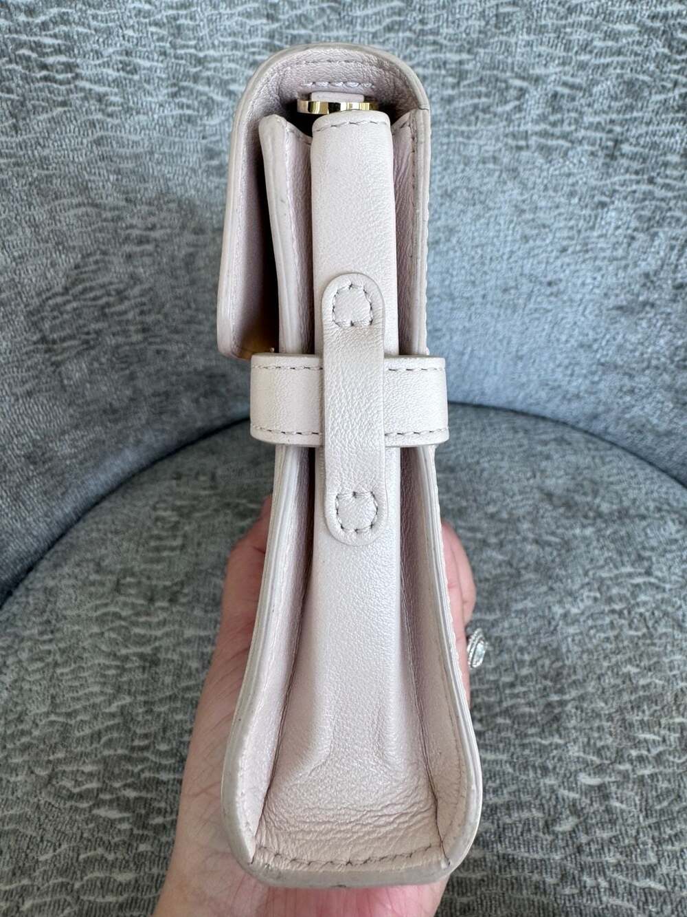 Delvaux Tempête Chain Shoulder Bag – Blush Pink Calfskin | Authentic | Made in F - Picture 6 of 13